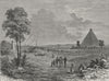 BRUSSELS. The Field of Waterloo 1882 old antique vintage print picture