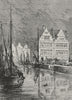 GHENT. On the Canal, Ghent 1882 old antique vintage print picture