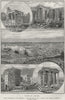 ATHENS. Erechthcium Propylaea Mars Hill Temple of Unwinged Victory 1882 print