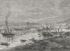 ATHENS. The Piraeus, Athens 1882 old antique vintage print picture