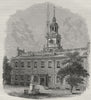 PHILADELPHIA. Independence Hall 1882 old antique vintage print picture