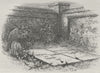 PHILADELPHIA. Franklin's Grave 1882 old antique vintage print picture
