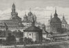 MOSCOW. The Troitsa Monastery of St Sergius 1882 old antique print picture
