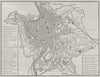 ROME. Plan of Rome 1882 old antique vintage map chart