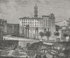 ROME. Tabularium and Back of Senatorial Palace, from the Forum 1882 old print