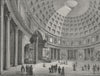 ROME. Interior of the Pantheon 1882 old antique vintage print picture