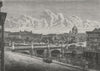 BERLIN. The Schloss-Brücke with the Lustgarten 1882 old antique print picture