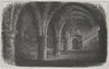MONTREUX. Dungeons in the Castle of Chillon 1882 old antique print picture