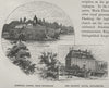 STOCKHOLM. Rosendal Castle; The Knights' House, Riddarholm 1882 old print