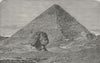 CAIRO. The Great Pyramid and the Sphinx 1882 old antique vintage print picture