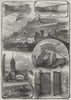 QUEBEC CITY. The Citadel and Ramparts 1882 old antique vintage print picture