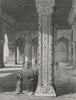 DELHI. The Throne-room in the Palace of Delhi 1882 old antique print picture