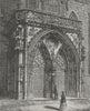 NUREMBERG. Porch of the Frauenkirche 1882 old antique vintage print picture