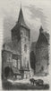 NUREMBERG. The Menagerie Tower 1882 old antique vintage print picture