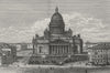 ST PETERSBURG. The Cathedral of St Isaac 1882 old antique print picture