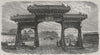 BEIJING. Triumphal Arch on the Bridge over the Lakes of the Palace 1882 print