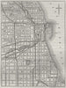 CHICAGO. Plan of Chicago 1882 old antique vintage map chart