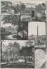 CHICAGO. South Park Rustic Bridge Douglas Mmnt Swan Island Washington Sq 1882