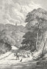 LONDON. Hampstead, from Kilburn Road 1880 old antique vintage print picture