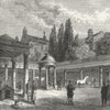 LONDON. Belgravia. courtyard of Tattersall's 1880 old antique print picture