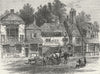 LONDON. Knightsbridge. White Hart pub, 1820 1880 old antique print picture