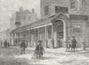 LONDON. Chelsea-Hospital. Bun House, 1810 1880 old antique print picture