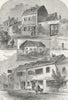 LONDON. Chelsea in 1750. Moravian Chapel; white horse 1880 old antique print