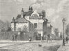 LONDON. Chelsea. Black Lion pub, Church St, in 1820 1880 old antique print