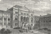 LONDON. South Kensington. Ct of Museum 1880 old antique vintage print picture