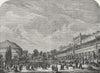 SOUTH KENSINGTON. Albert Hall & Exhibition building 1880 old antique print