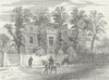 LONDON. South Kensington. Gore House in 1830 1880 old antique print picture