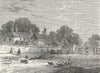 LONDON. Kensington. Turnpike, in 1820 1880 old antique vintage print picture