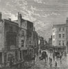 LONDON. Kensington. High St, in 1860 1880 old antique vintage print picture
