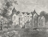 LONDON. Holland House. North view 1880 old antique vintage print picture