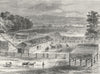 LONDON. Tyburn. execution place, in 1750 1880 old antique print picture