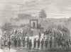 LONDON. Tyburn. Execution of Lord Ferrers  1880 old antique print picture