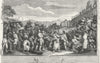 LONDON. Tyburn. Idle Apprentice executed  1880 old antique print picture