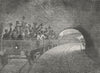 LONDON. Trial Trip, Underground Railway, 1863 1880 old antique print picture