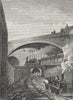 LONDON. Clerkenwell Tunnel from Farringdon St 1880 old antique print picture