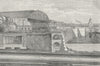 LONDON. Section of Thames Embankment  1880 old antique vintage print picture