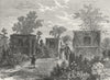 LONDON. Regent's Park. Entry to zoo in 1840 1880 old antique print picture