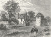 LONDON. Old Chalk Farm in 1730 1880 antique vintage print picture