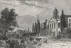 LONDON. 1820. Turnpike, Hampstead Rd, St Jamess Church 1880 old antique print