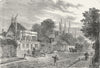LONDON. Kentish Town, 1820 1880 old antique vintage print picture