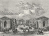 LONDON. Somers Town & Euston Sq. Entry to Station 1880 old antique print