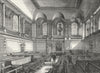 LONDON. Foundling Hospital. Chapel of 1880 old antique vintage print picture