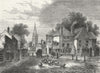 LONDON. Highgate. Gate House, in 1820 1880 old antique vintage print picture