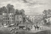 LONDON. Highgate. Archway Gate & Tavern, in 1825 1880 old antique print