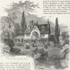 LONDON. Highgate. Ivy Cottage, 1825 1880 old antique vintage print picture