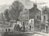 LONDON. Highgate. Crown Inn, in 1830 1880 old antique vintage print picture